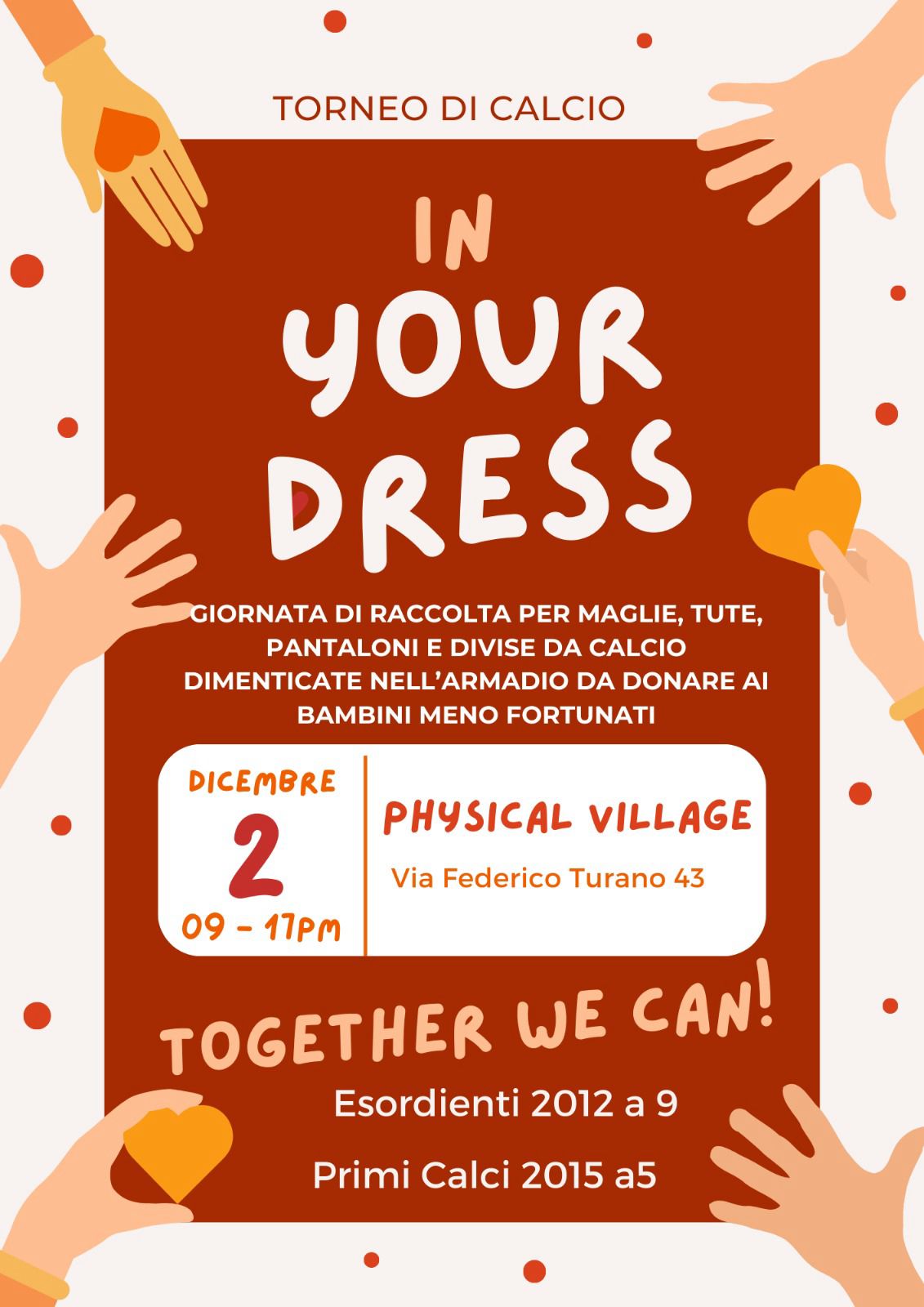 “In your dress”. Olimpus 4U presenta la Giornata di solidarieta' per la donazione di materiale sportivo ai bambini meno fortunati